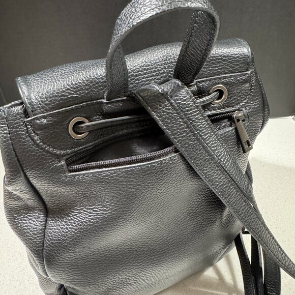 Genuine Leather Women\'s Backpack - Black main image 6